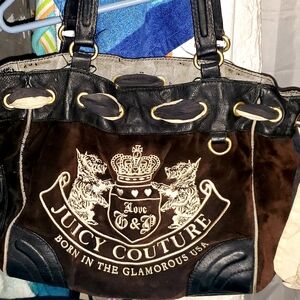 Juicy Couture Black and Brown Tote Bag
